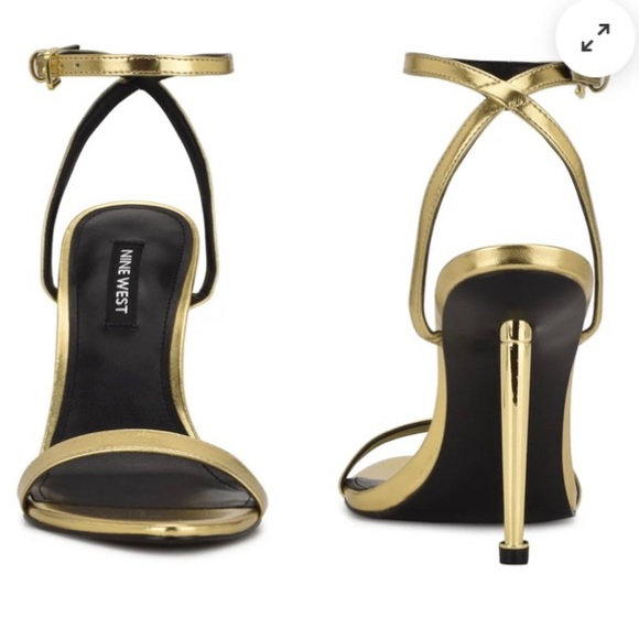 Nine West Reina Gold Strappy High Heel Sandals women’s size 7.5-NWT - Picture 5 of 6